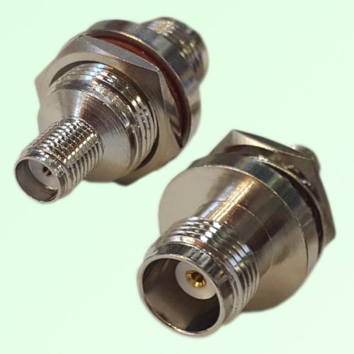 RF Adapter SMA Bulkhead Female to TNC Female Jack RF Adapter SMA Bulkhead Female to TNC Female Jack