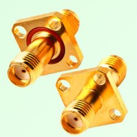 4 Hole Panel Mount With O-ring SMA Female to SMA Female Adapter 4 Hole Panel Mount With O-ring SMA Female to SMA Female Adapter