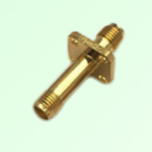 30mm Long 4 Hole Panel Mount SMA Female to SMA Female Adapter 30mm Long 4 Hole Panel Mount SMA Female to SMA Female Adapter