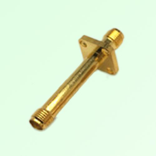 43mm Long 4 Hole Panel Mount SMA Female to SMA Female Adapter 43mm Long 4 Hole Panel Mount SMA Female to SMA Female Adapter
