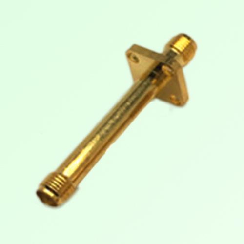 47mm Long 4 Hole Panel Mount SMA Female to SMA Female Adapter 47mm Long 4 Hole Panel Mount SMA Female to SMA Female Adapter