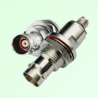 SMA Female to TRB 3-Lug Bulkhead Female RF Adapter