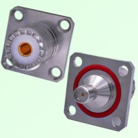 4 Hole Flange Mount With O-ring SMA Female to UHF SO239 Female Adapter