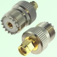 RF Adapter SMA Male Plug to UHF SO239 Female Jack RF Adapter SMA Male Plug to UHF SO239 Female Jack