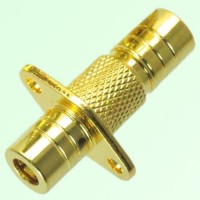 2 Hole Panel Mount SMB Female Jack to SMB Female Jack Adapter