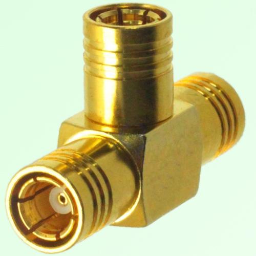 T Type Three SMB Female Jack Adapter SMB to SMB to SMB