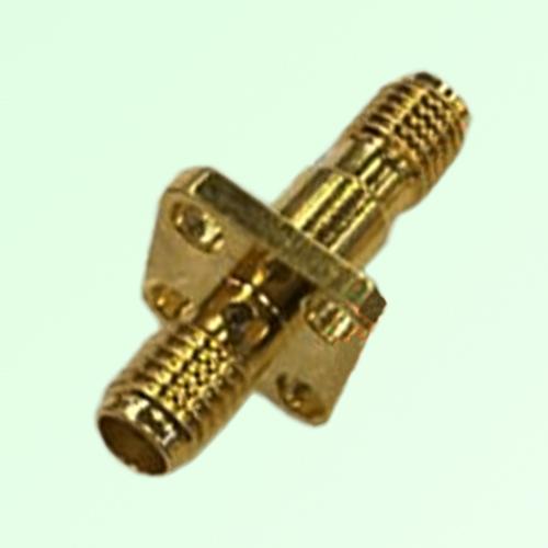 4 Hole Panel Mount SSMA Female Jack to SSMA Female Jack Adapter 4 Hole Panel Mount SSMA Female Jack to SSMA Female Jack Adapter