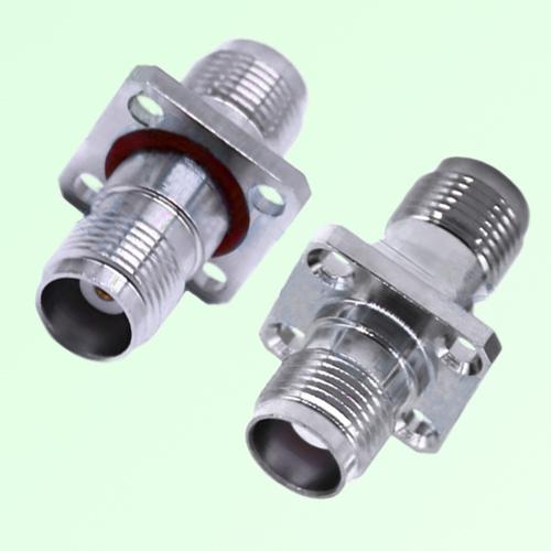 4 Hole Panel Mount With O-ring TNC Female to TNC Female Adapter 4 Hole Panel Mount With O-ring TNC Female to TNC Female Adapter