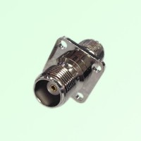 4 Hole Panel Mount TNC Female Jack to TNC Female Jack Adapter