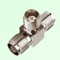 T Type Three TNC Female Jack Adapter TNC to TNC to TNC T Type Three TNC Female Jack Adapter TNC to TNC to TNC