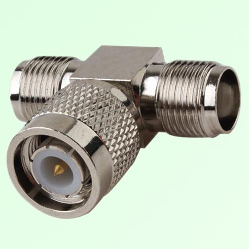 T Type TNC Male Plug to Two TNC Female Jack Adapter T Type TNC Male Plug to Two TNC Female Jack Adapter