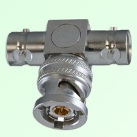 T Type TRB 3 Lugs Male Plug to Two TRB 3 Lugs Female Jack Adapter