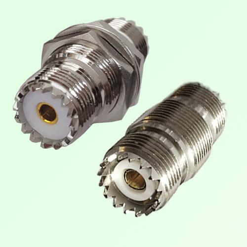 Bulkhead UHF SO239 Female Jack to UHF SO239 Female Jack Adapter Bulkhead UHF SO239 Female Jack to UHF SO239 Female Jack Adapter