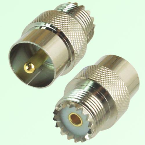 RF Adapter UHF SO239 Female Jack to UHF Male Quick Push-on RF Adapter UHF SO239 Female Jack to UHF Male Quick Push-on