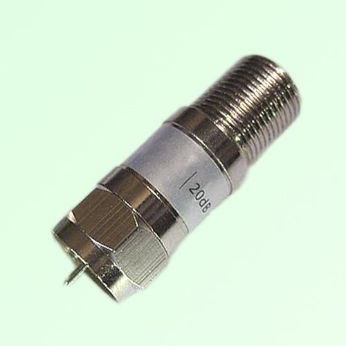 F Attenuator F Female Jack to Male Plug 2W DC-3GHz 1-40dB F Attenuator F Female Jack to Male Plug 2W DC-3GHz 1-40dB