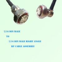 7/16 DIN Male to 7/16 DIN Male Right Angle RF Cable Assembly