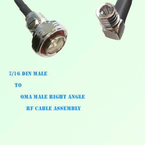 7/16 DIN Male to QMA Male Right Angle RF Cable Assembly