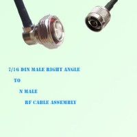 7/16 DIN Male Right Angle to N Male RF Cable Assembly