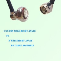 7/16 DIN Male Right Angle to N Male Right Angle RF Cable Assembly