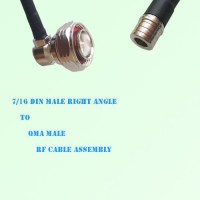 7/16 DIN Male Right Angle to QMA Male RF Cable Assembly