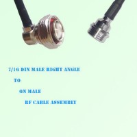 7/16 DIN Male Right Angle to QN Male RF Cable Assembly