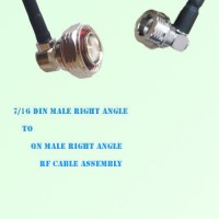 7/16 DIN Male Right Angle to QN Male Right Angle RF Cable Assembly