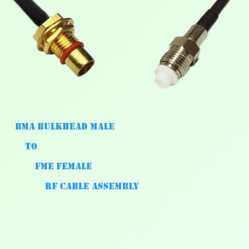 BMA Bulkhead Male to FME Female RF Cable Assembly BMA Bulkhead Male to FME Female RF Cable Assembly