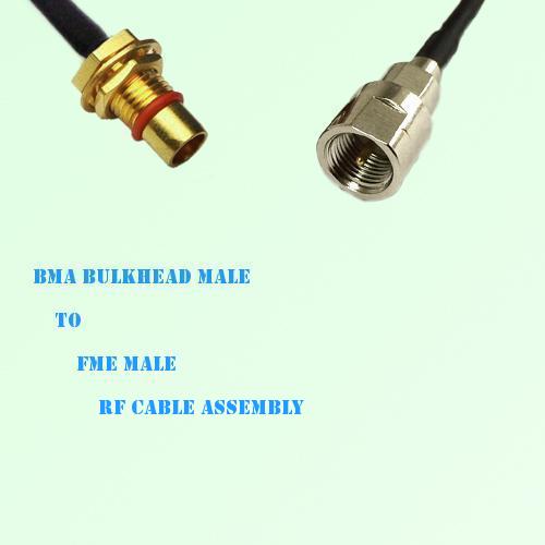 BMA Bulkhead Male to FME Male RF Cable Assembly BMA Bulkhead Male to FME Male RF Cable Assembly