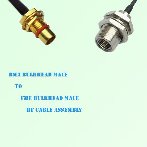 BMA Bulkhead Male to FME Bulkhead Male RF Cable Assembly BMA Bulkhead Male to FME Bulkhead Male RF Cable Assembly