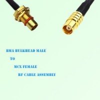 BMA Bulkhead Male to MCX Female RF Cable Assembly