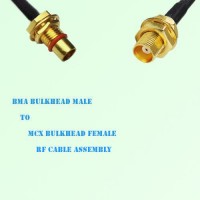 BMA Bulkhead Male to MCX Bulkhead Female RF Cable Assembly
