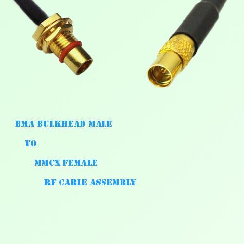 BMA Bulkhead Male to MMCX Female RF Cable Assembly