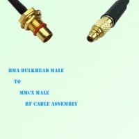 BMA Bulkhead Male to MMCX Male RF Cable Assembly