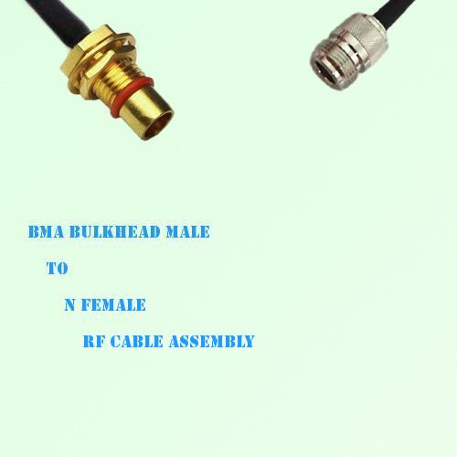 BMA Bulkhead Male to N Female RF Cable Assembly