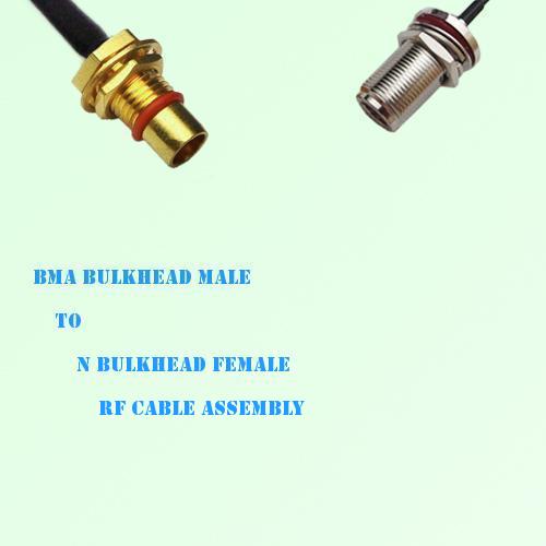 BMA Bulkhead Male to N Bulkhead Female RF Cable Assembly BMA Bulkhead Male to N Bulkhead Female RF Cable Assembly