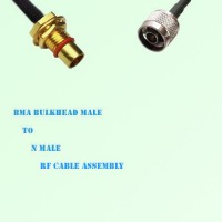BMA Bulkhead Male to N Male RF Cable Assembly