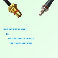 BMA Bulkhead Male to QMA Bulkhead Female RF Cable Assembly