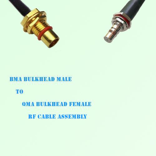 BMA Bulkhead Male to QMA Bulkhead Female RF Cable Assembly BMA Bulkhead Male to QMA Bulkhead Female RF Cable Assembly