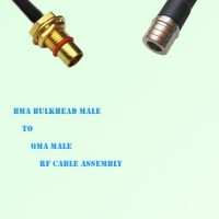 BMA Bulkhead Male to QMA Male RF Cable Assembly