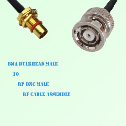 BMA Bulkhead Male to RP BNC Male RF Cable Assembly BMA Bulkhead Male to RP BNC Male RF Cable Assembly