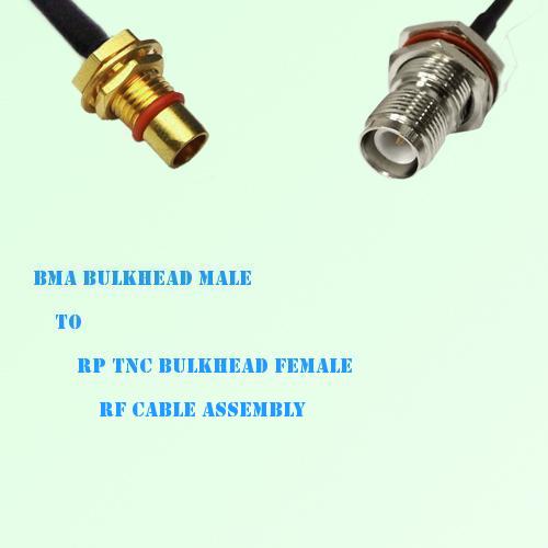 BMA Bulkhead Male to RP TNC Bulkhead Female RF Cable Assembly BMA Bulkhead Male to RP TNC Bulkhead Female RF Cable Assembly