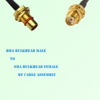 BMA Bulkhead Male to SMA Bulkhead Female RF Cable Assembly