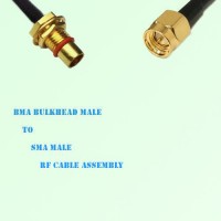 BMA Bulkhead Male to SMA Male RF Cable Assembly