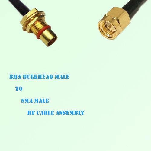 BMA Bulkhead Male to SMA Male RF Cable Assembly BMA Bulkhead Male to SMA Male RF Cable Assembly