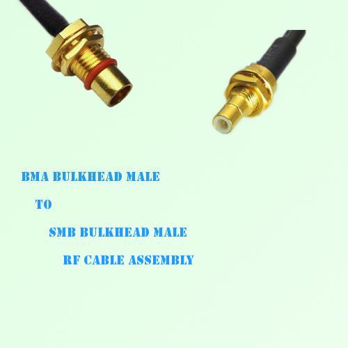 BMA Bulkhead Male to SMB Bulkhead Male RF Cable Assembly