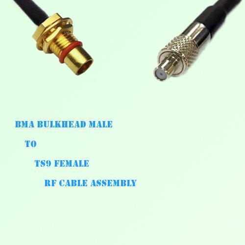 BMA Bulkhead Male to TS9 Female RF Cable Assembly