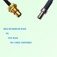 BMA Bulkhead Male to TS9 Male RF Cable Assembly