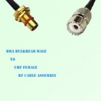BMA Bulkhead Male to UHF Female RF Cable Assembly