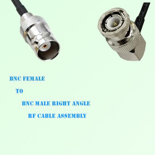 BNC Female to BNC Male Right Angle RF Cable Assembly
