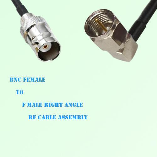 BNC Female to F Male Right Angle RF Cable Assembly